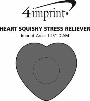 Imprint Area of Heart Squishy Stress Reliever