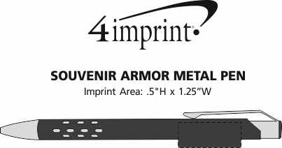 Imprint Area of Souvenir Armor Soft Touch Metal Pen
