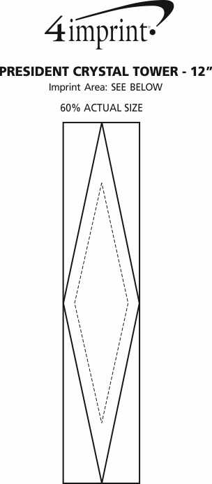 Imprint Area of President Crystal Tower - 12"