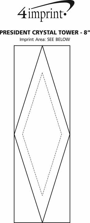 Imprint Area of President Crystal Tower - 8"
