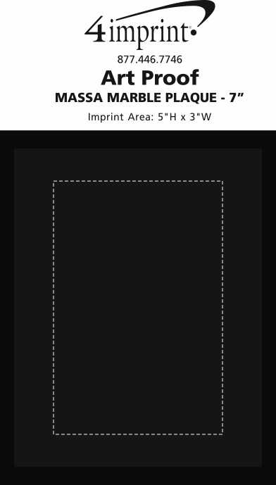 Imprint Area of Massa Marble Plaque - 7"