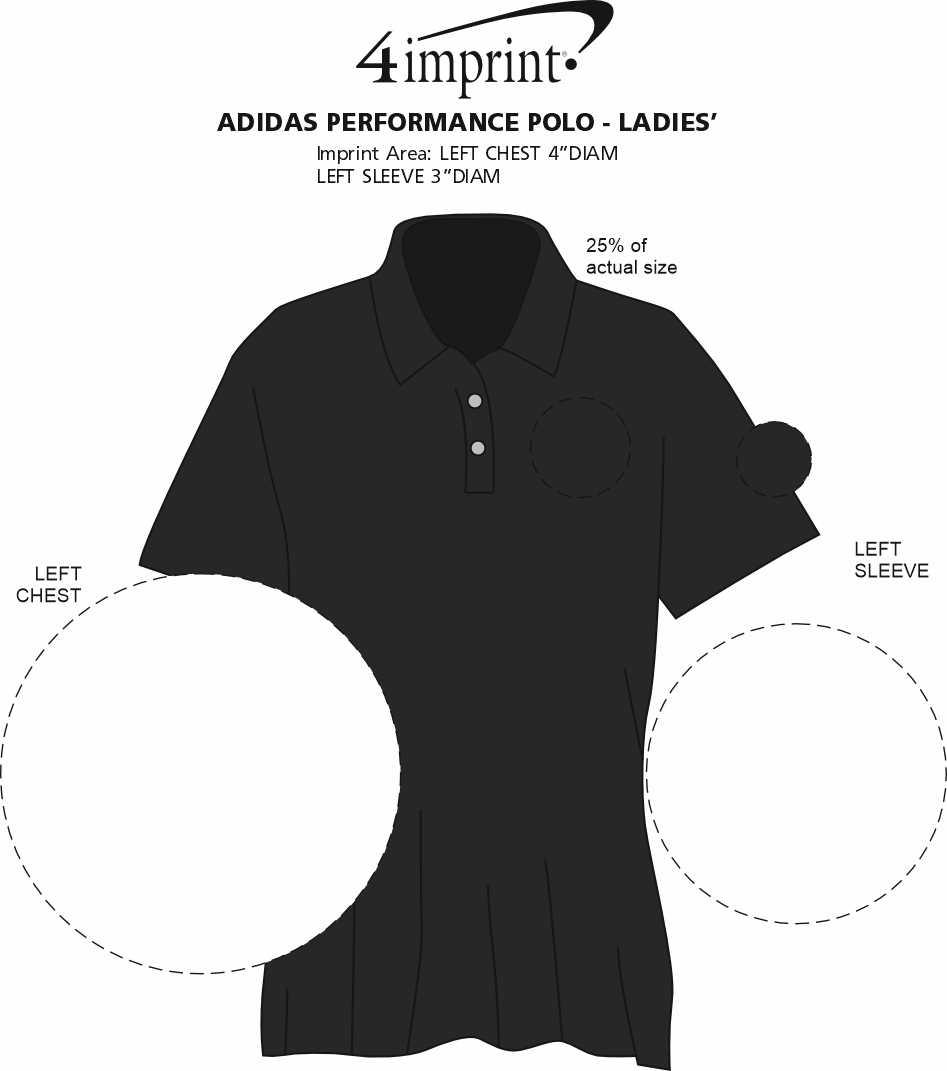 Imprint Area of adidas Performance Polo - Ladies'