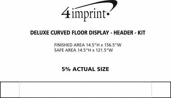 Imprint Area of Deluxe Curved Floor Display - Header - Kit