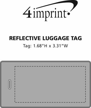 Imprint Area of Reflective Luggage Tag