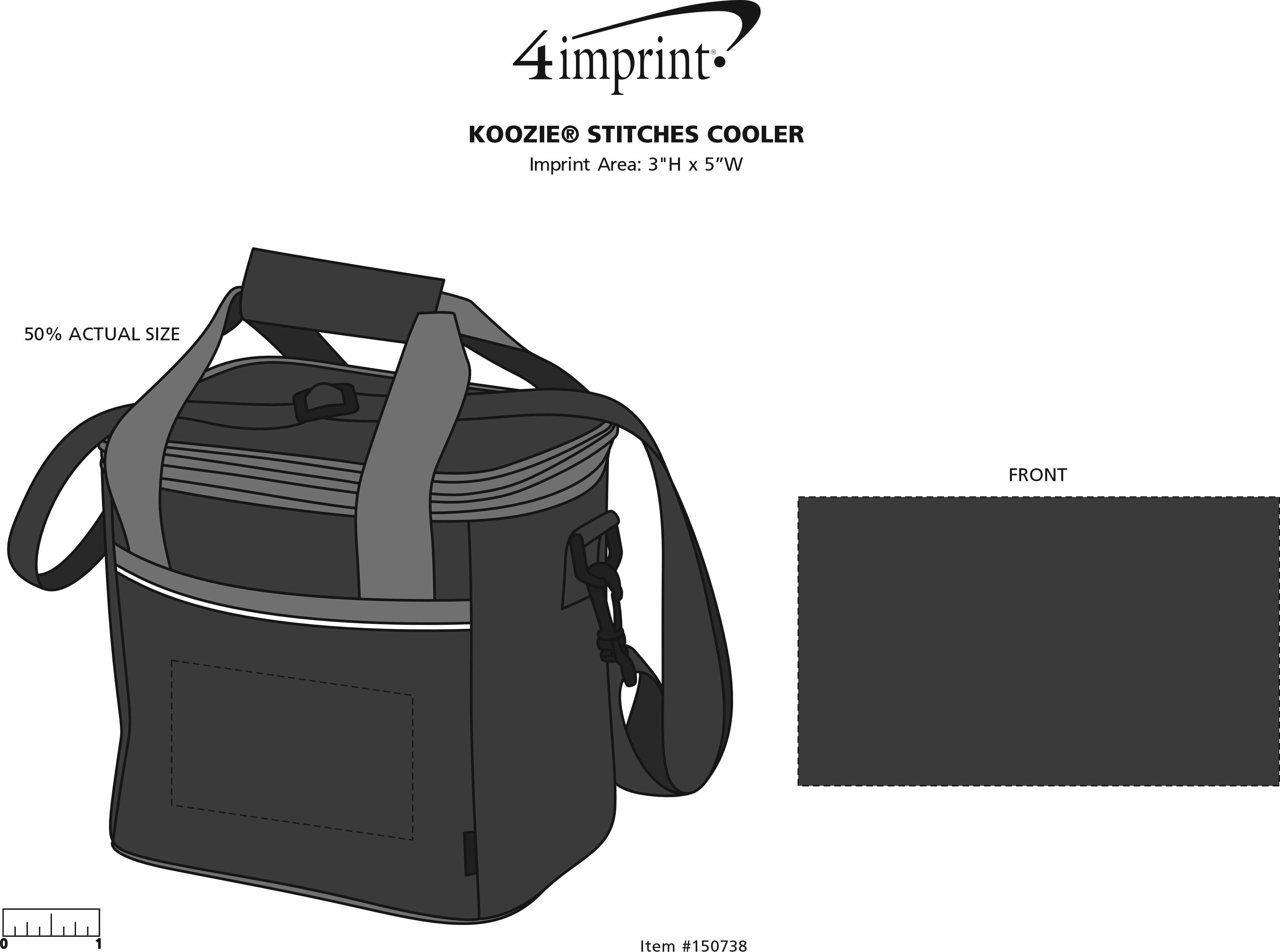 Imprint Area of Koozie® Stitches Kooler
