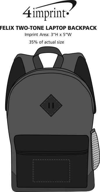 Imprint Area of Felix Two-Tone Laptop Backpack