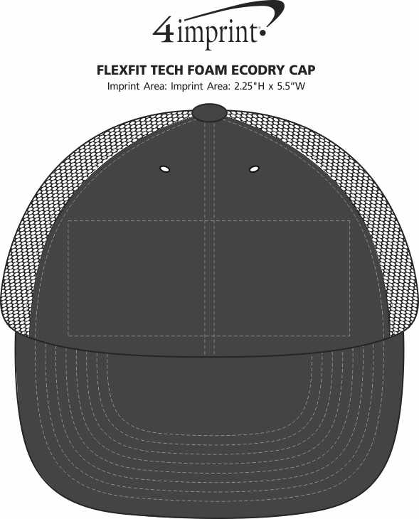 Imprint Area of Flexfit Outdoor Foam Cap