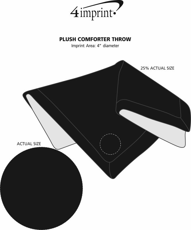Imprint Area of Plush Comforter Throw