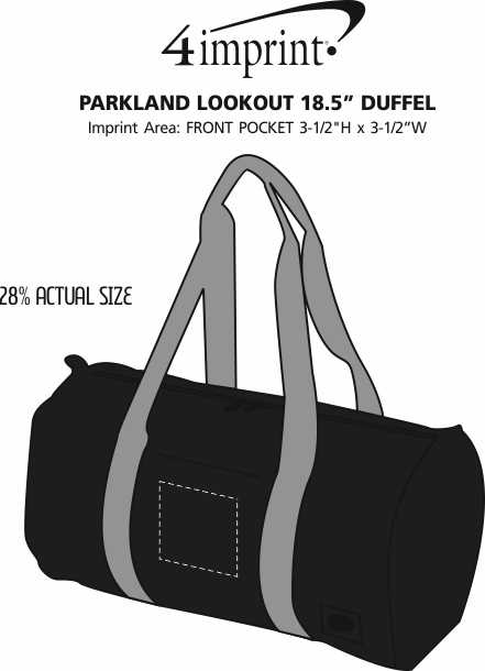 Imprint Area of Parkland Lookout 18.5" Duffel