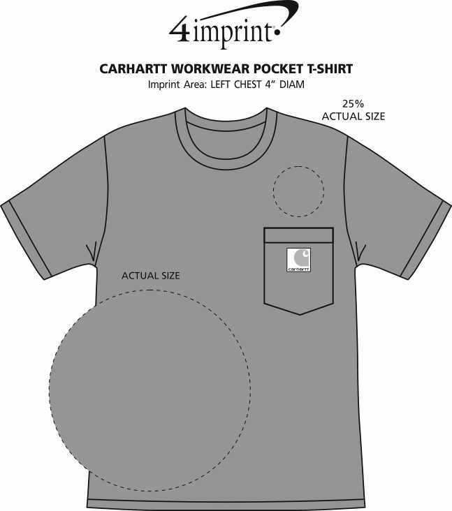 Imprint Area of Carhartt Workwear Pocket T-Shirt