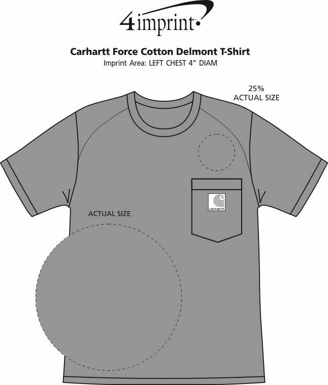Imprint Area of Carhartt Force Cotton Delmont T-Shirt
