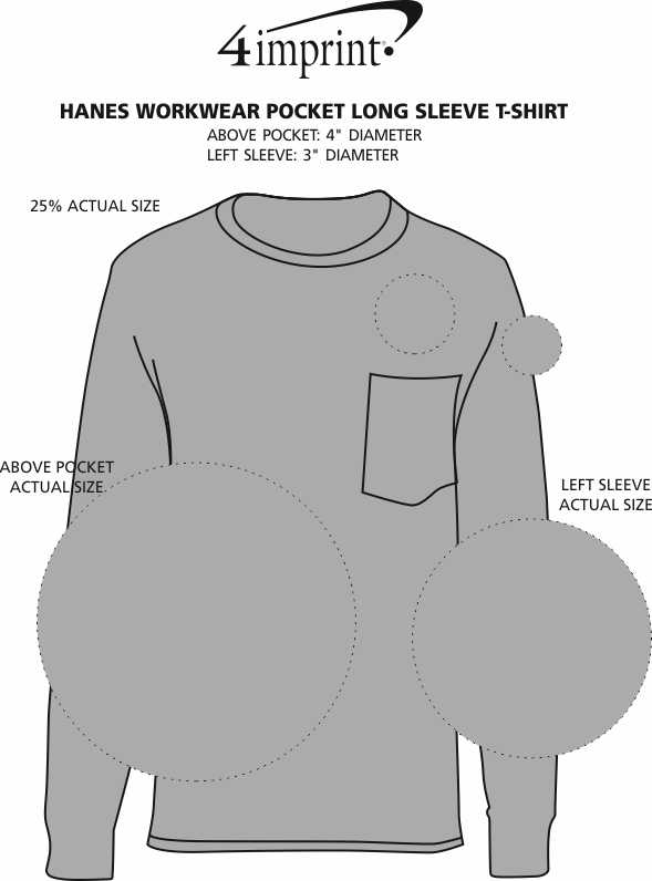 Hanes Workwear Pocket Long Sleeve 