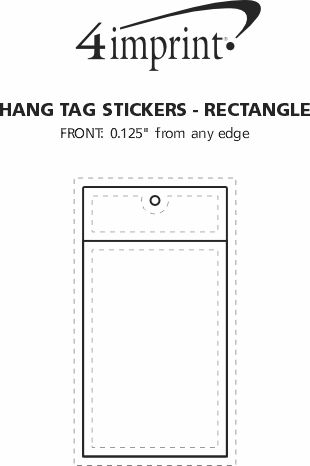 Imprint Area of Hang Tag Stickers - Rectangle