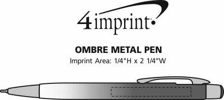 Imprint Area of Ombre Metal Pen