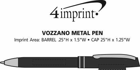 Imprint Area of Vozzano Metal Pen