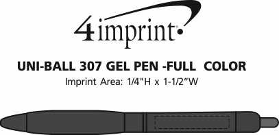 Imprint Area of uni-ball 307 Gel Pen - Full Color