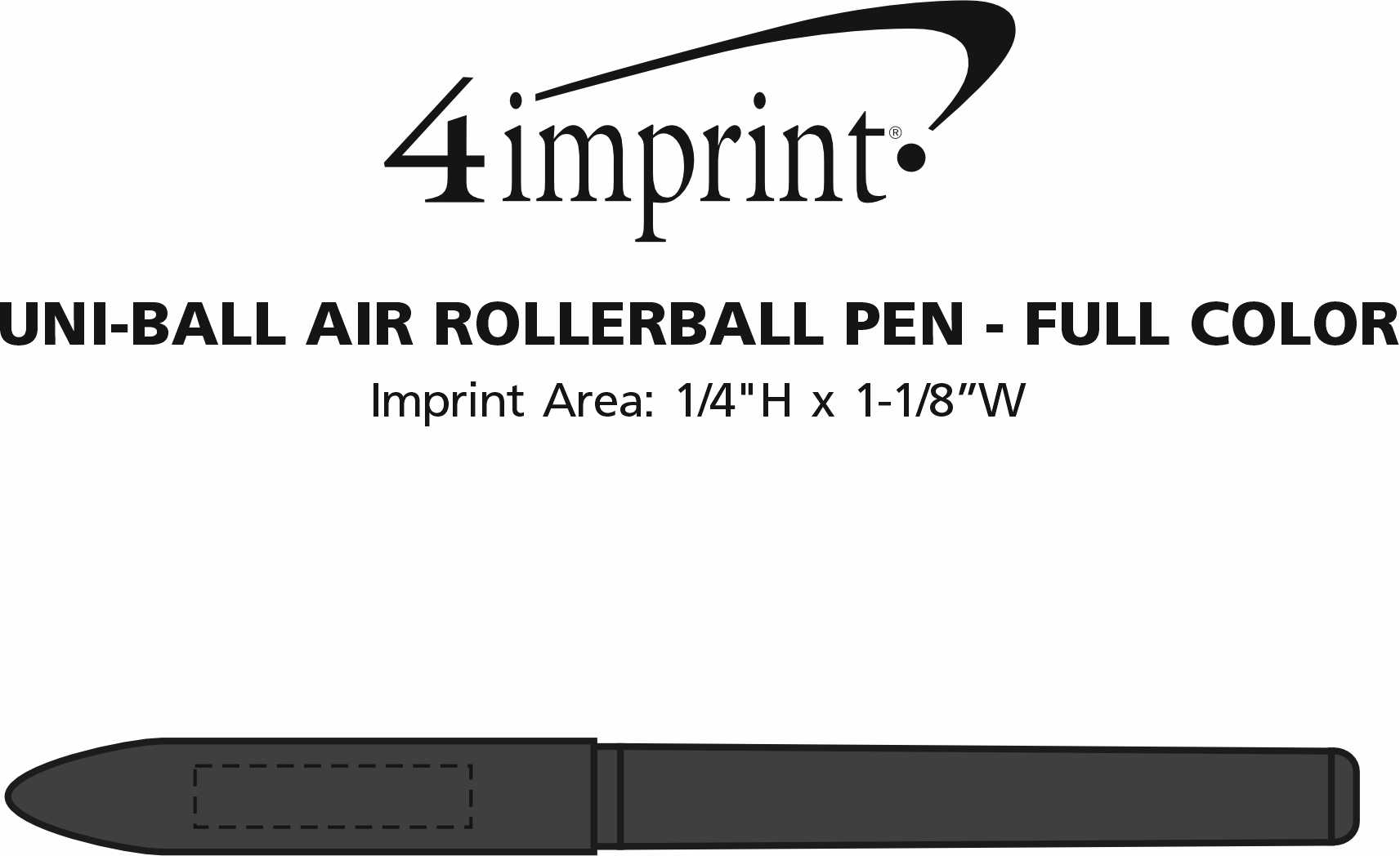 Imprint Area of uni-ball Air Rollerball Pen - Full Color