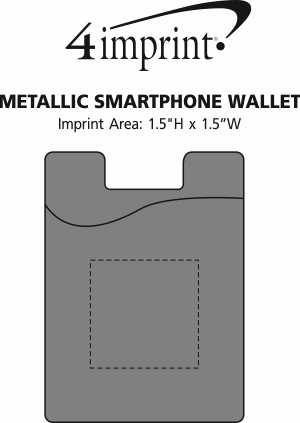 Imprint Area of Metallic Smartphone Wallet