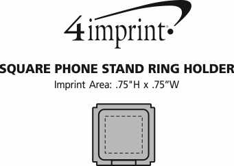 Imprint Area of Square Phone Stand Ring Holder