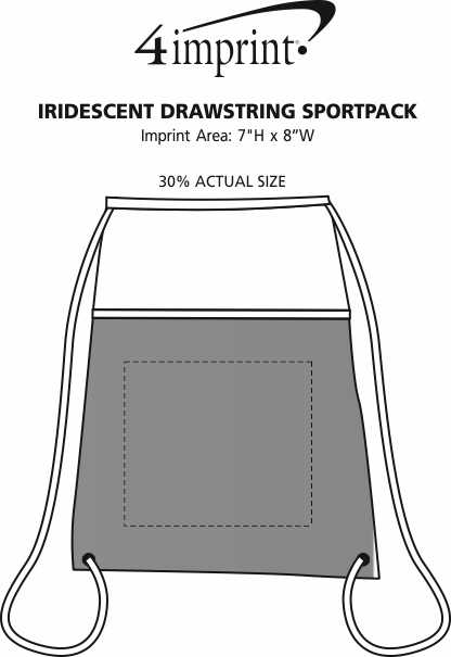 Imprint Area of Iridescent Drawstring Sportpack