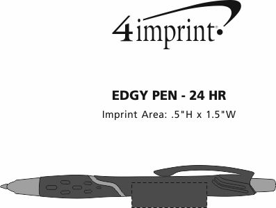 Imprint Area of Edgy Pen - 24 hr