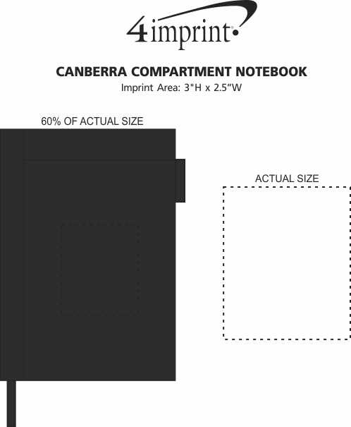 Imprint Area of Canberra Compartment Notebook