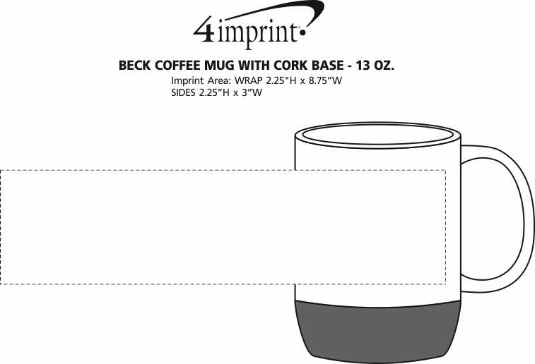 4imprint.com: Beck Coffee Mug with Cork Base - 13 oz. 152280