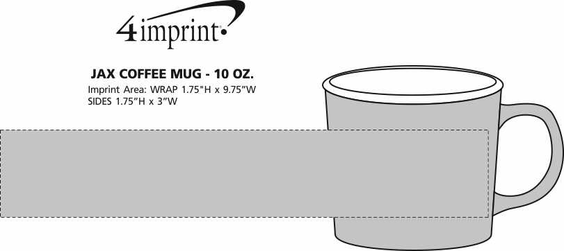 Imprint Area of Jax Coffee Mug - 10 oz.
