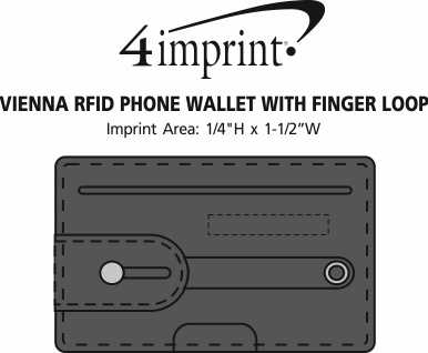 Imprint Area of Vienna RFID Phone Wallet with Finger Loop