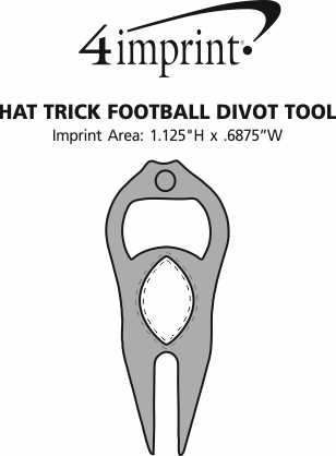 Imprint Area of Hat Trick Football Divot Tool