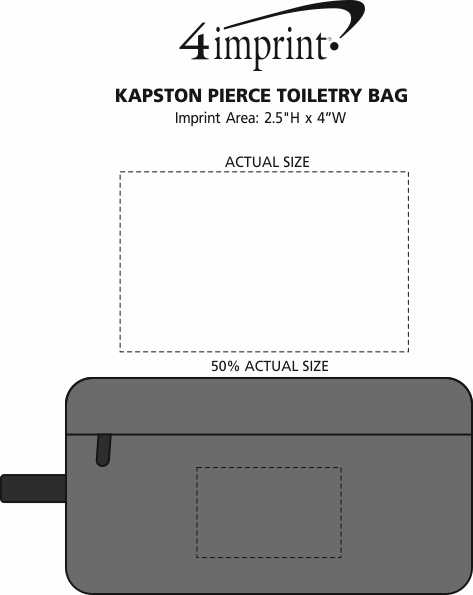 Imprint Area of Kapston Pierce Toiletry Bag