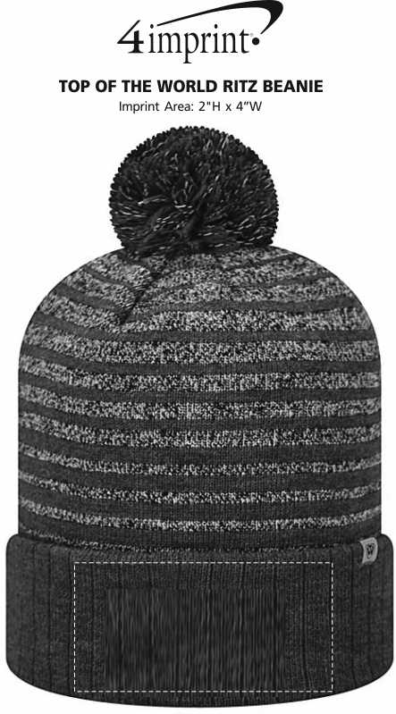 Imprint Area of Top of The World Ritz Beanie