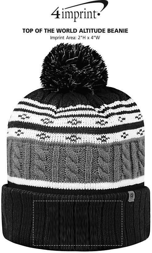 Imprint Area of Top of The World Altitude Beanie