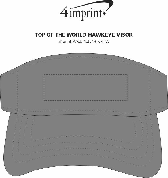 Imprint Area of Top of the World Hawkeye Visor