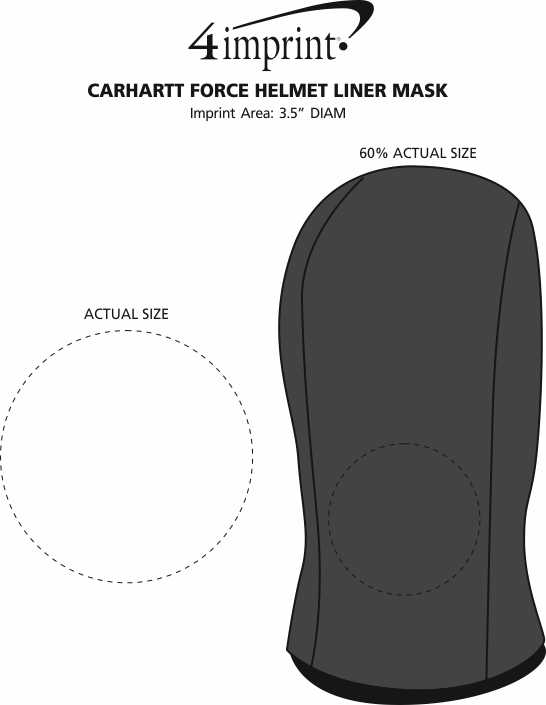 Imprint Area of Carhartt Force Helmet Liner Mask