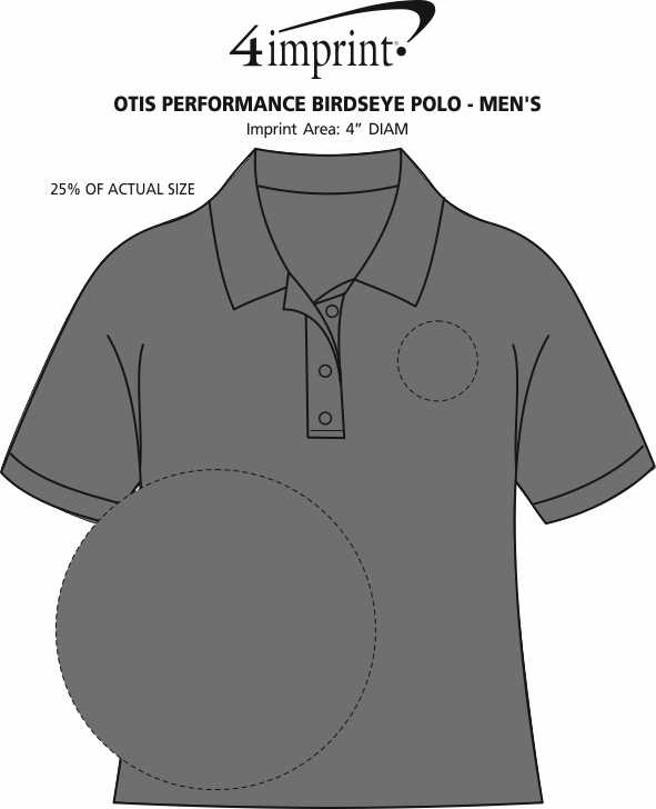 Imprint Area of Otis Performance Birdseye Polo - Men's