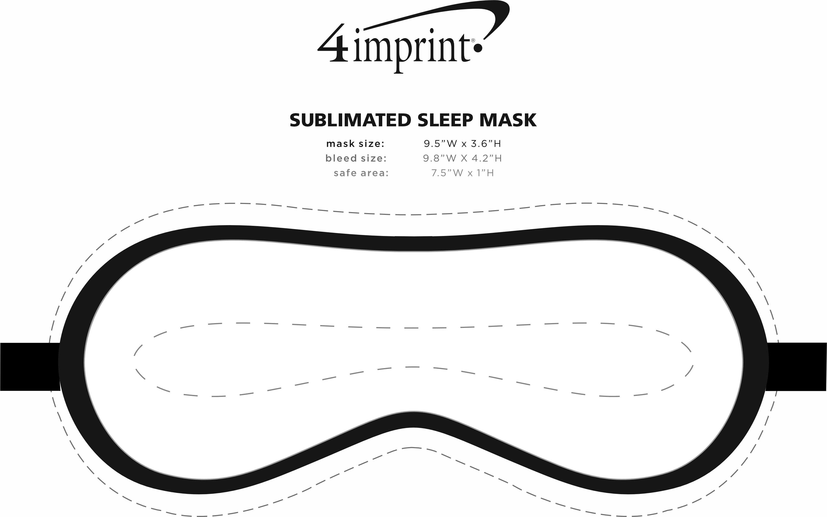 Imprint Area of Sublimated Sleep Mask