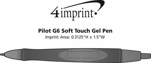 Imprint Area of Pilot G6 Soft Touch Gel Pen
