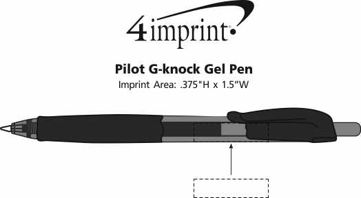 Imprint Area of Pilot G-knock Gel Pen