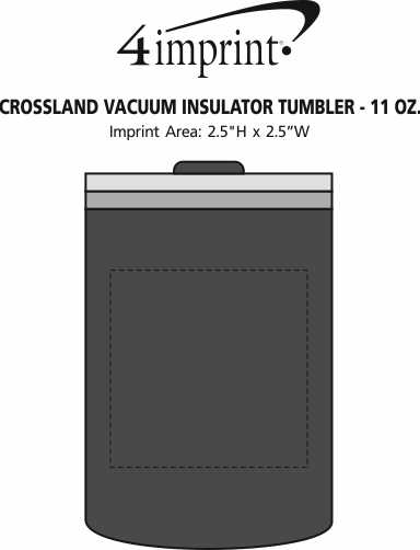 Imprint Area of Crossland Vacuum Insulator Tumbler - 11 oz.