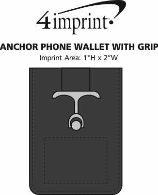 Imprint Area of Anchor Phone Wallet with Grip