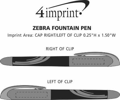 Imprint Area of Zebra Fountain Pen