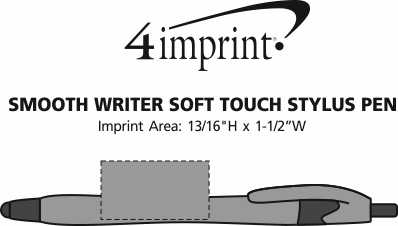 Imprint Area of Smooth Writer Soft Touch Stylus Pen