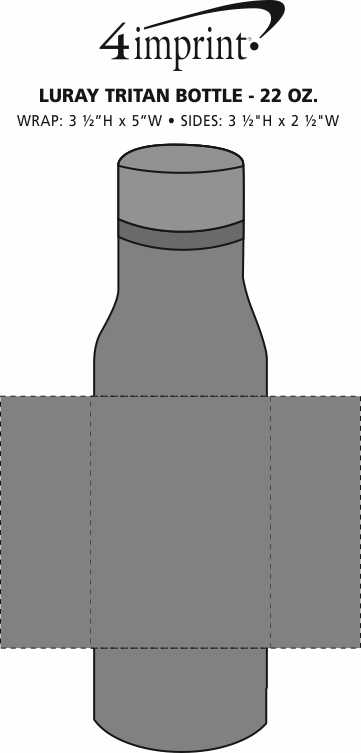 Imprint Area of Luray Tritan Bottle - 22 oz.