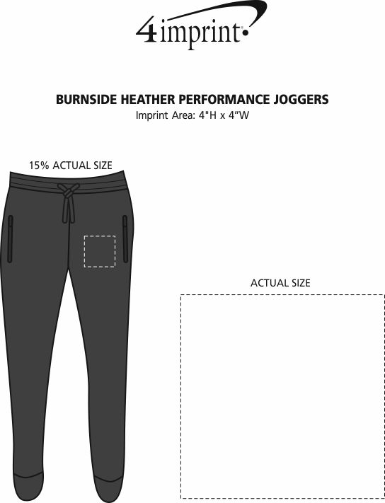 Imprint Area of Burnside Heather Performance Joggers