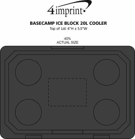 Imprint Area of Basecamp Ice Block 20L Cooler