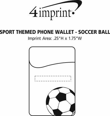 Imprint Area of Sport Themed Phone Wallet - Soccer Ball