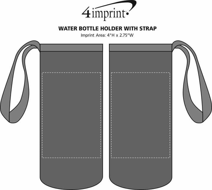 Imprint Area of Water Bottle Holder with Strap