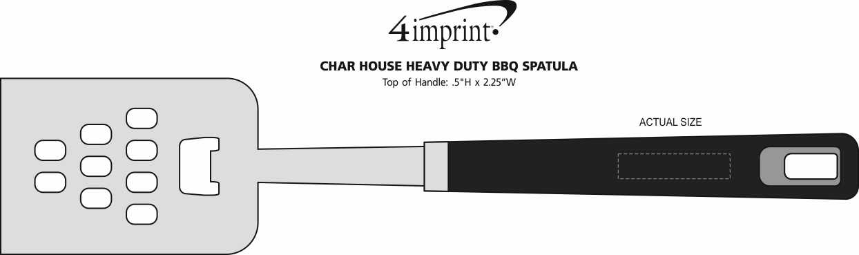Imprint Area of Char House Heavy Duty BBQ Spatula