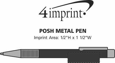 Imprint Area of Posh Metal Pen